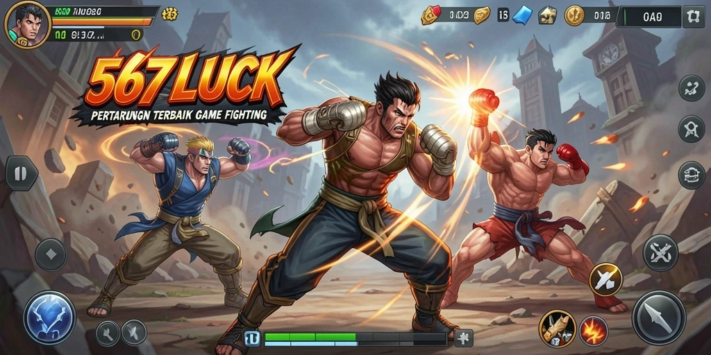Screenshot gameplay <strong>567LUCK</strong> yang menampilkan aksi pertarungan yang seru.