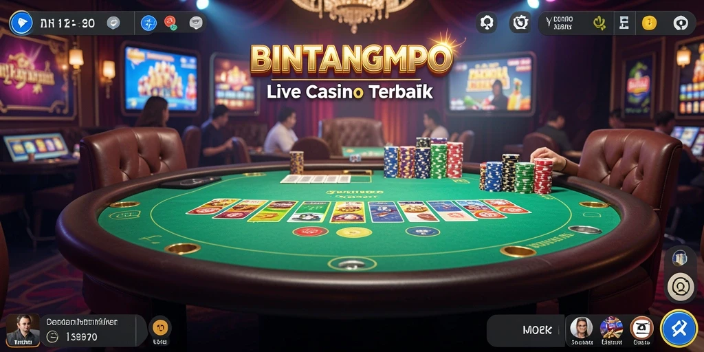 Tampilan gameplay BINTANGMPO yang mendebarkan di Live Casino.