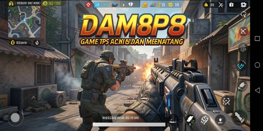 Screenshot gameplay DAM88 menampilkan aksi seru dalam pertempuran TPS.