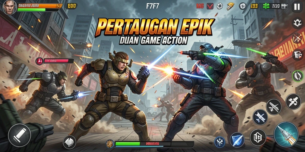 Gameplay F7F7 menampilkan aksi seru dan pertarungan mendebarkan.