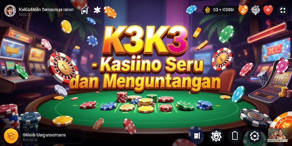 Screenshot K3K3 yang menunjukkan gameplay seru dalam permainan Kasino.