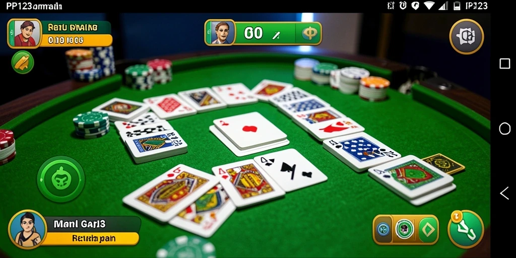 Screenshot gameplay menampilkan aksi seru bermain Gaple di PP123.