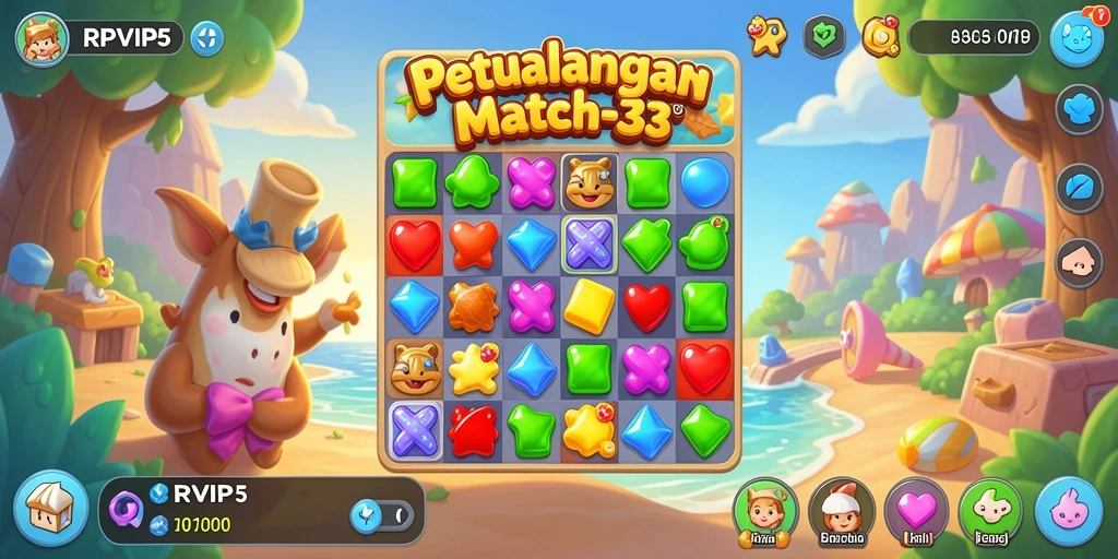 Tampilan gameplay RPVIP5 yang seru dan penuh warna.