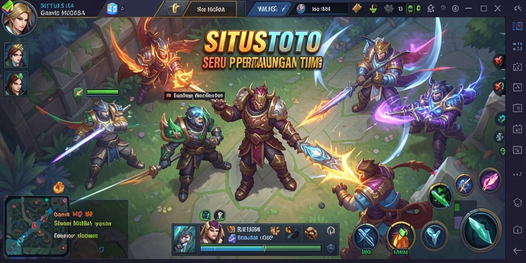 Tangkapan layar dari gameplay SITUSTOTO yang menunjukkan pertarungan epik antar hero.