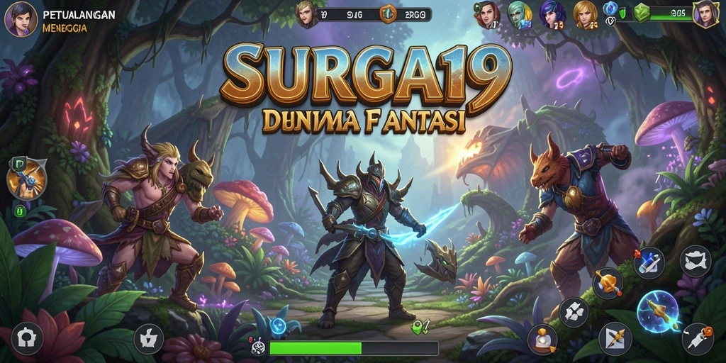 Gameplay seru SURGA19 dengan berbagai petualangan menarik.