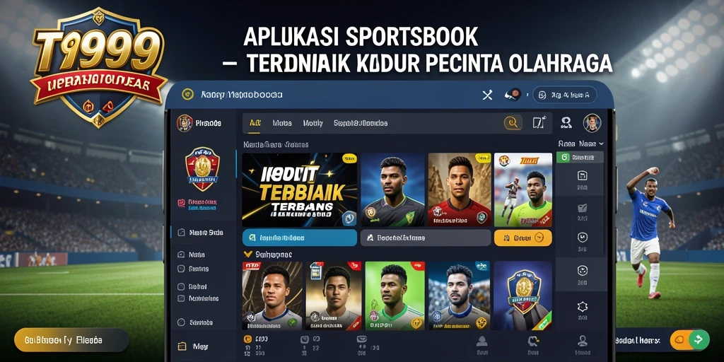 Screenshot gameplay T9999 dengan tampilan taruhan olahraga yang interaktif.
