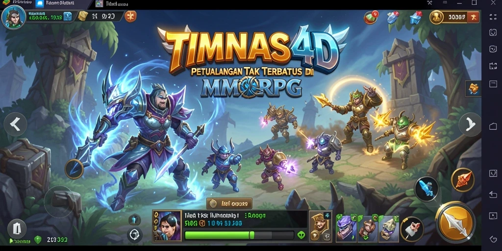 Screenshot gameplay TIMNAS4D menampilkan aksi pertarungan yang mendebarkan.