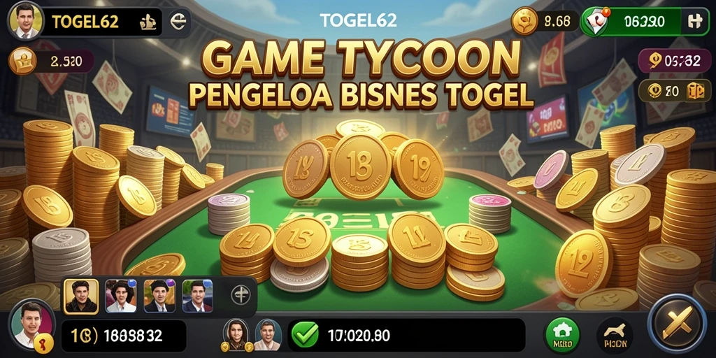 Screenshot gameplay TOGEL62 yang menunjukkan manajemen bisnis togel.