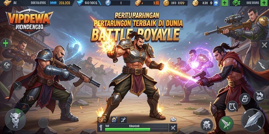 Tampilan intens pertempuran dalam game VIPDEWA.